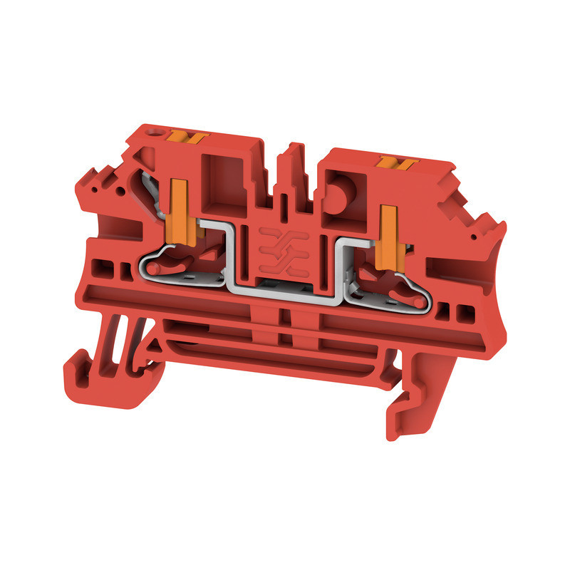 Weidmuller A-series Feed-Through terminal block, push in, red, 2.5 MM², 24 A, 800 V, numbe