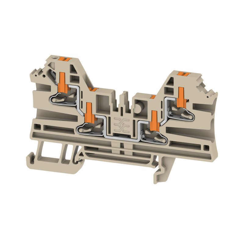 Weidmuller A-series Feed-Through terminal block, push in, dark beige, 2.5 MM², 24 A, 800 V