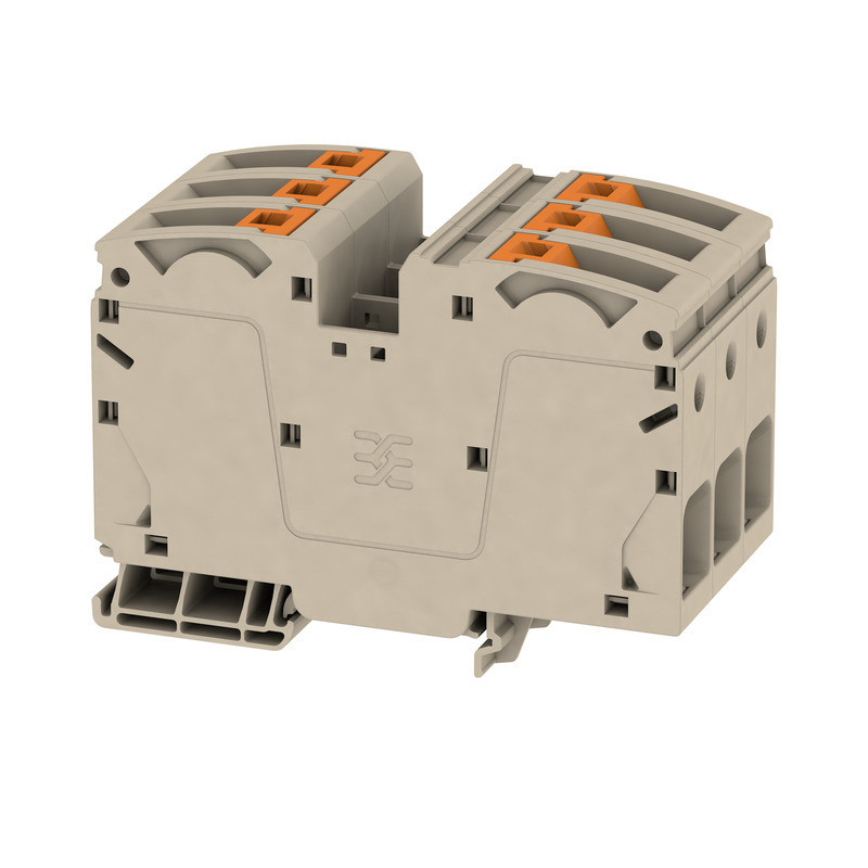 Weidmuller A-series Feed-Through terminal block, push in, dark beige, 35 MM², 125 A, 1000