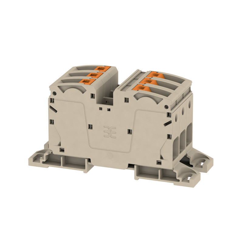 Weidmuller A-series Feed-Through terminal block, push in, dark beige, 35 MM², 125 A, 1000