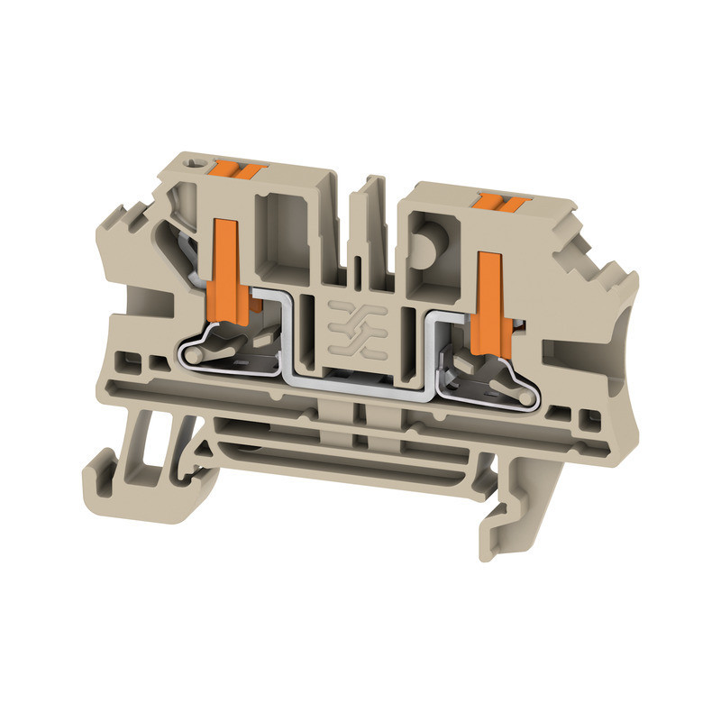 Weidmuller A-series Feed-Through terminal block, push in, dark beige, 4 MM², 32 A, 1000 V,