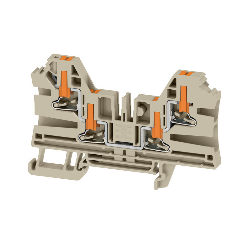 Weidmuller A-series Feed-Through terminal block, push in, dark beige, 4 MM², 32 A, 1000 V,