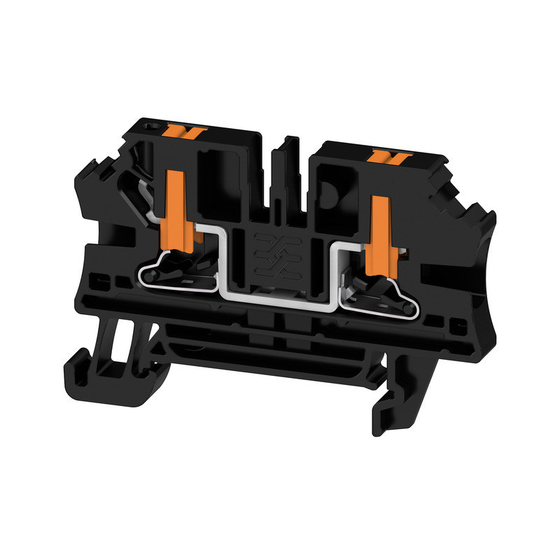 Weidmuller A-series Feed-Through terminal block, push in, black, 4 MM², 32 A, 1000 V, numb