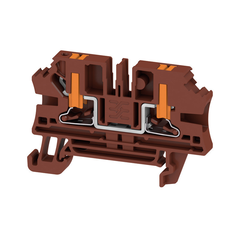 Weidmuller A-series Feed-Through terminal block, push in, brown, 4 MM², 32 A, 1000 V, numb