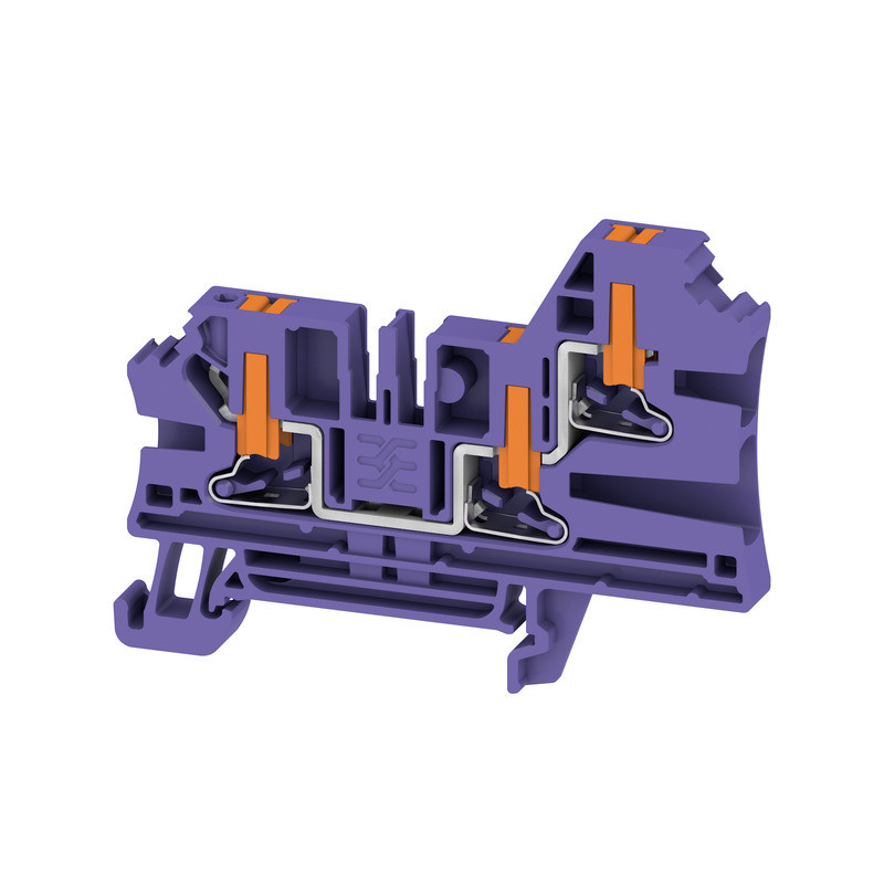 Weidmuller A-series Feed-Through terminal block, push in, violet, 4 MM², 32 A, 1000 V, num