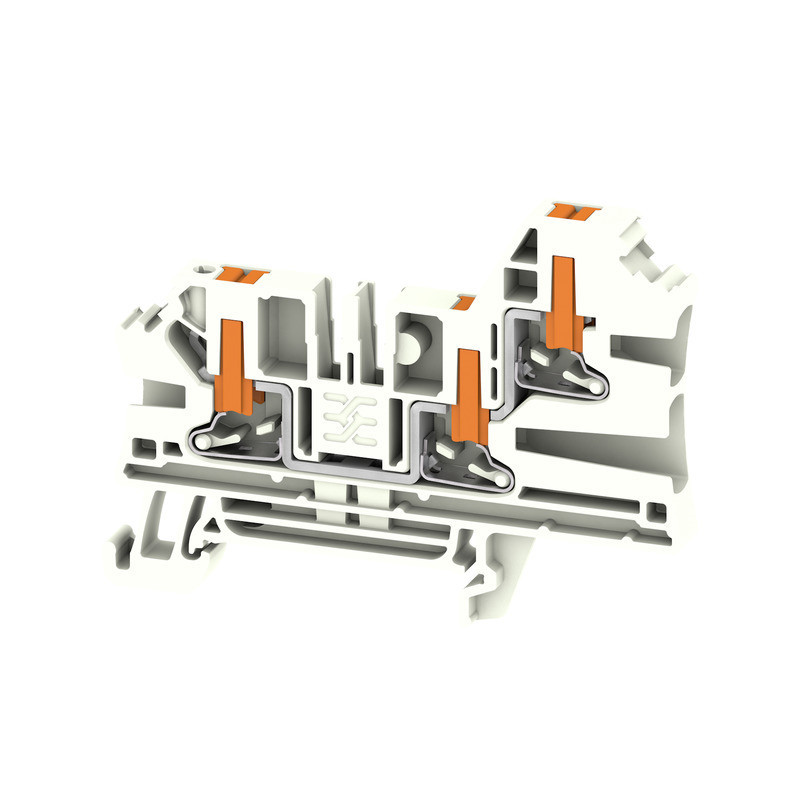 Weidmuller A-series Feed-Through terminal block, push in, white, 4 MM², 32 A, 1000 V, numb