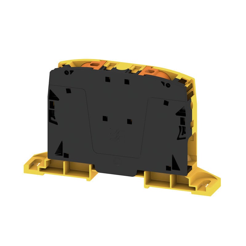 Weidmuller A-series Feed-Through terminal block, push in, black/yellow, 50 MM², 150 A, 100