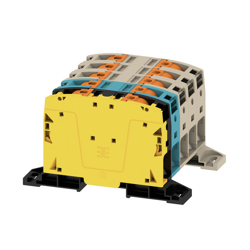 Weidmuller A-series Feed-Through terminal block, push in, dark beige, 50 MM², 150 A, 1000