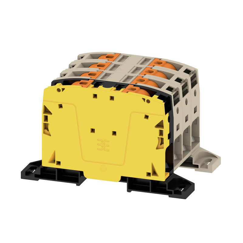 Weidmuller A-series Feed-Through terminal block, push in, dark beige, 50 MM², 150 A, 1000
