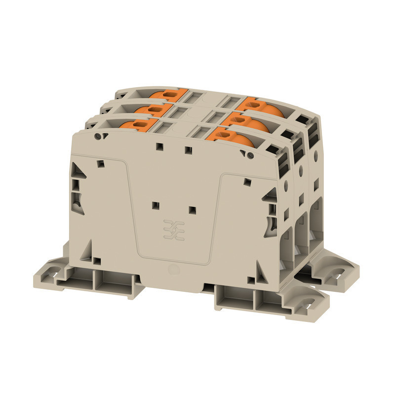 Weidmuller A-series Feed-Through terminal block, push in, dark beige, 50 MM², 150 A, 1000