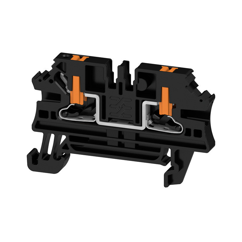 Weidmuller A-series Feed-Through terminal block, push in, black, 2.5 MM², 24 A, 800 V, num