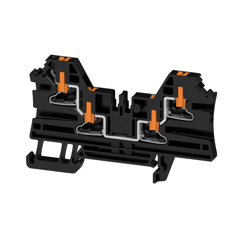 Weidmuller A-series Feed-Through terminal block, push in, black, 2.5 MM², 24 A, 800 V, num