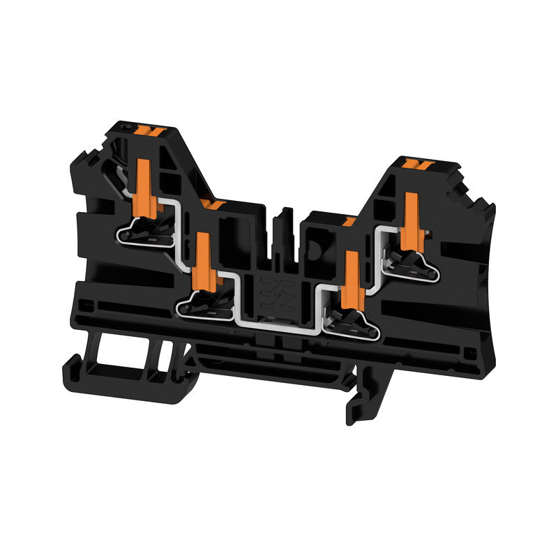 Weidmuller A-series Feed-Through terminal block, push in, black, 4 MM², 32 A, 1000 V, numb