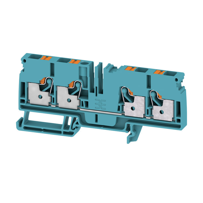 Weidmuller A-series Feed-Through terminal block, push in, blue, 6 MM², 41 A, 800 V, number