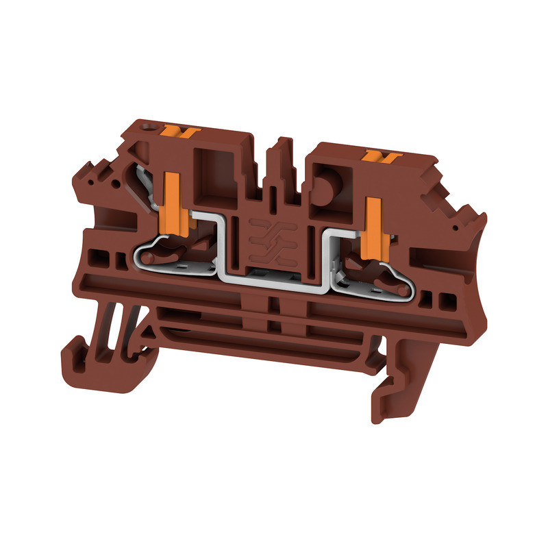 Weidmuller A-series Feed-Through terminal block, push in, brown, 2.5 MM², 24 A, 800 V, num