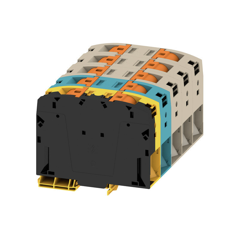 Weidmuller A-series Feed-Through terminal block, push in, dark beige ...