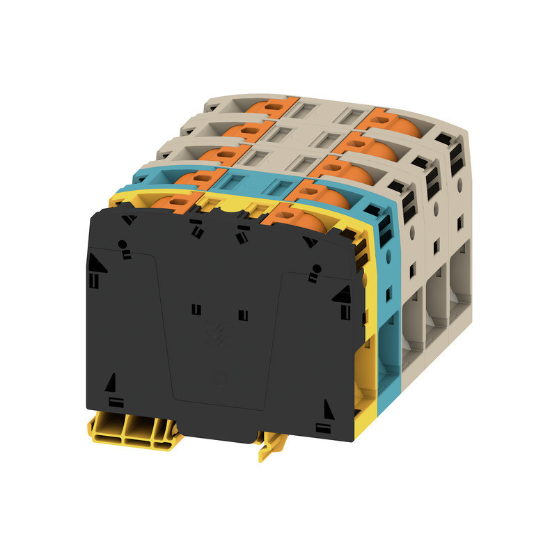 Weidmuller A-series Feed-Through terminal block, push in, dark beige, 95 MM², 232 A, 1000