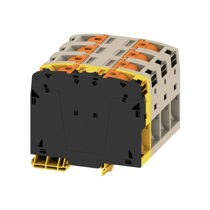 Weidmuller A-series Feed-Through terminal block, push in, dark beige, 95 MM², 232 A, 1000