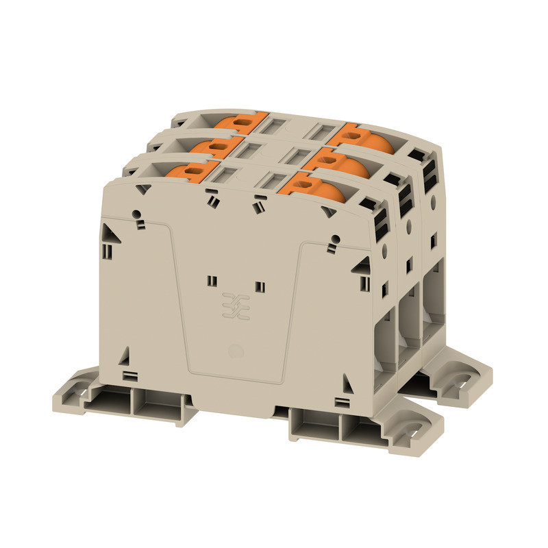 Weidmuller A-series Feed-Through terminal block, push in, dark beige, 95 MM², 232 A, 1000