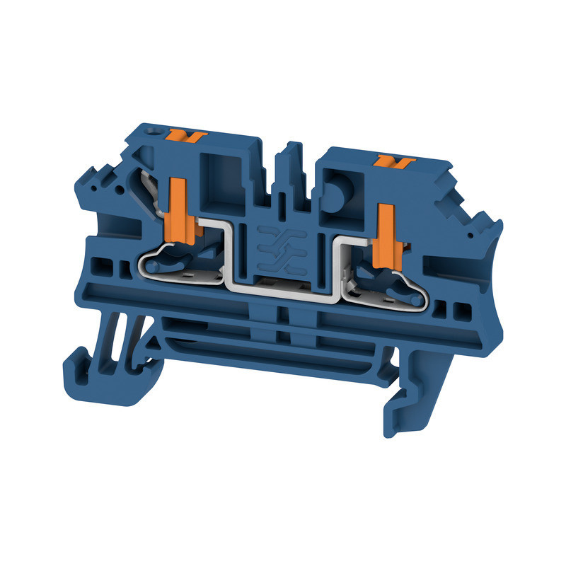 Weidmuller A-series Feed-Through terminal block, push in, dark blue, 2.5 MM², 24 A, 800 V,