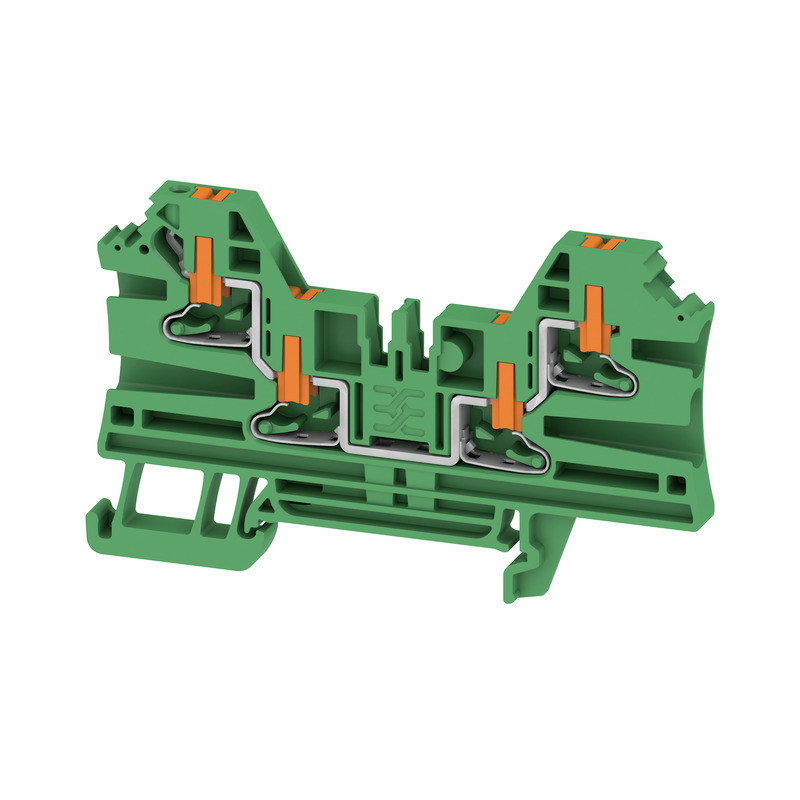Weidmuller A-series Feed-Through terminal block, push in, green, 2.5 MM², 24 A, 800 V, num