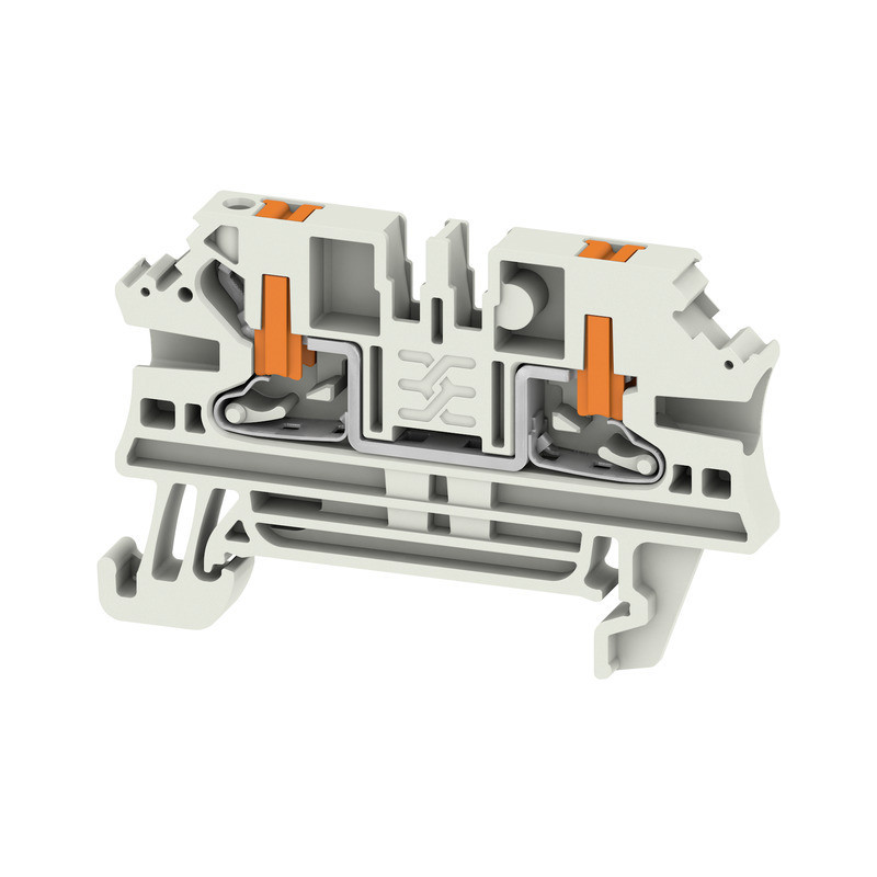 Weidmuller A-series Feed-Through terminal block, push in, light grey, 2.5 MM², 24 A, 800 V