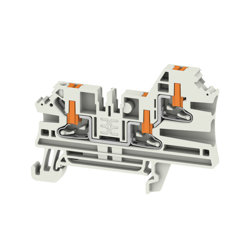 Weidmuller A-series Feed-Through terminal block, push in, light grey, 2.5 MM², 24 A, 800 V