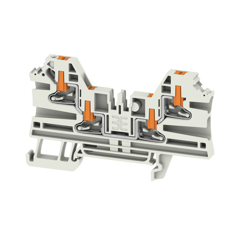 Weidmuller A-series Feed-Through terminal block, push in, light grey, 2.5 MM², 24 A, 800 V