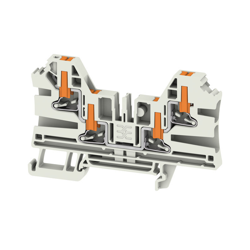 Weidmuller A-series Feed-Through terminal block, push in, light grey, 4 MM², 32 A, 1000 V,