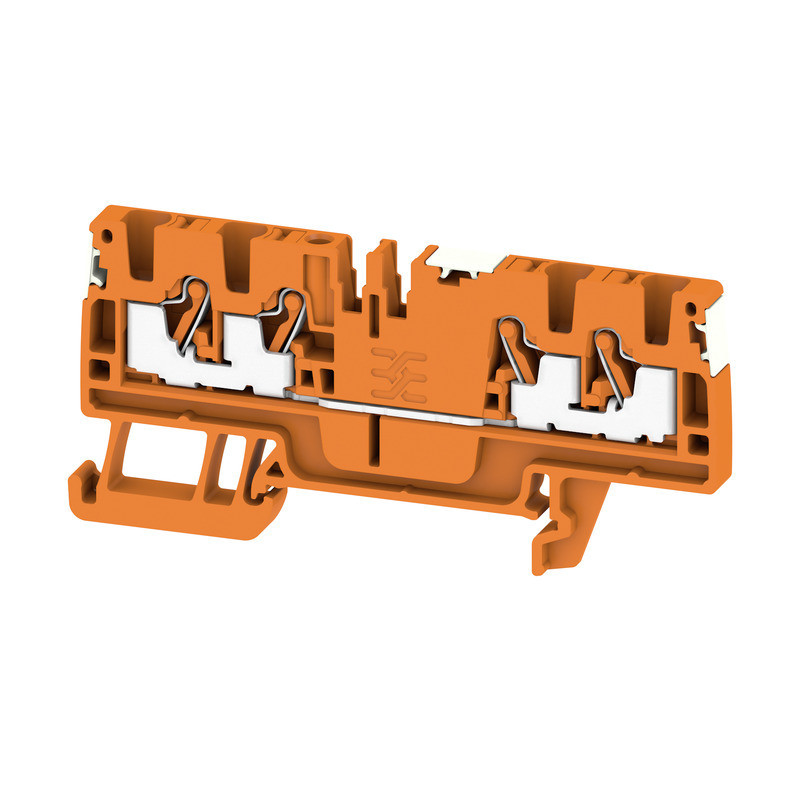Weidmuller A-series Feed-Through terminal block, push in, orange, 2.5 MM², 24 A, 800 V, nu
