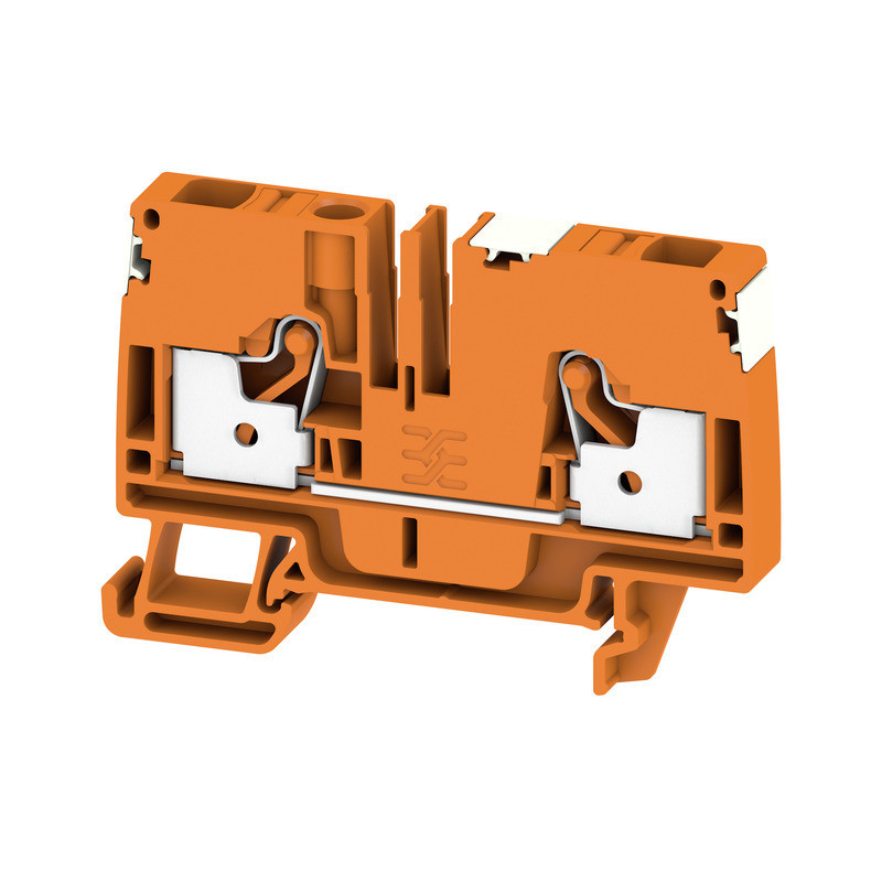 Weidmuller A-series Feed-Through terminal block, push in, orange, 6 MM², 41 A, 800 V, numb
