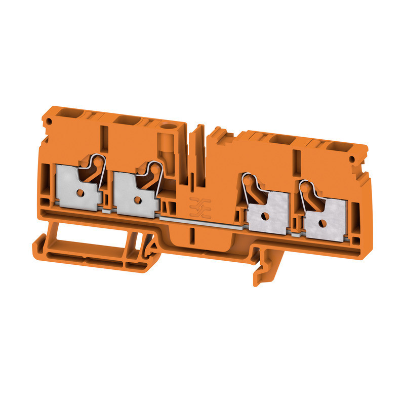 Weidmuller A-series Feed-Through terminal block, push in, orange, 6 MM², 41 A, 800 V, numb