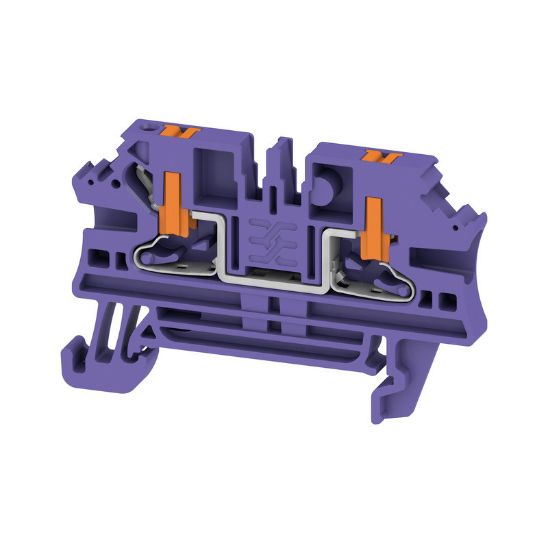 Weidmuller A-series Feed-Through terminal block, push in, violet, 2.5 MM², 24 A, 800 V, nu