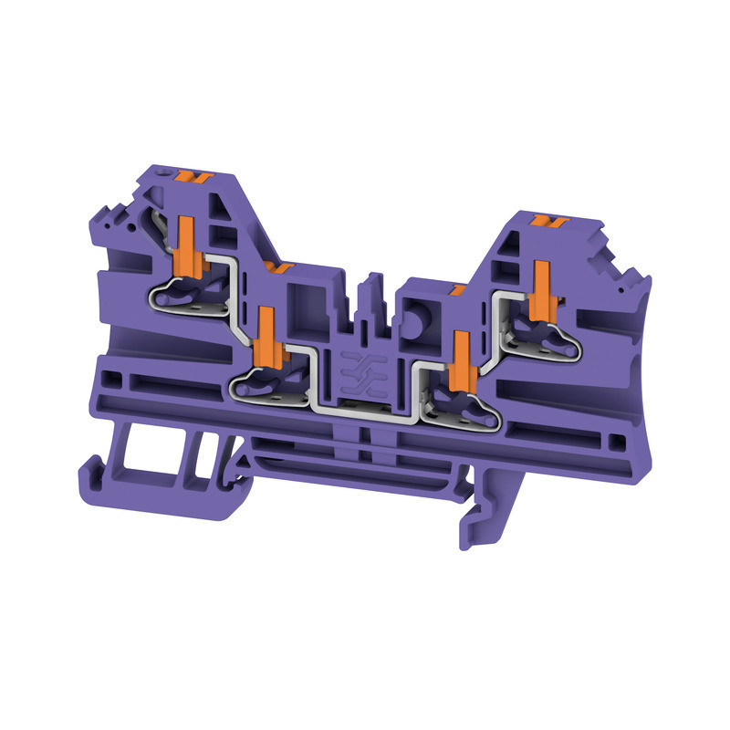 Weidmuller A-series Feed-Through terminal block, push in, violet, 2.5 MM², 24 A, 800 V, nu