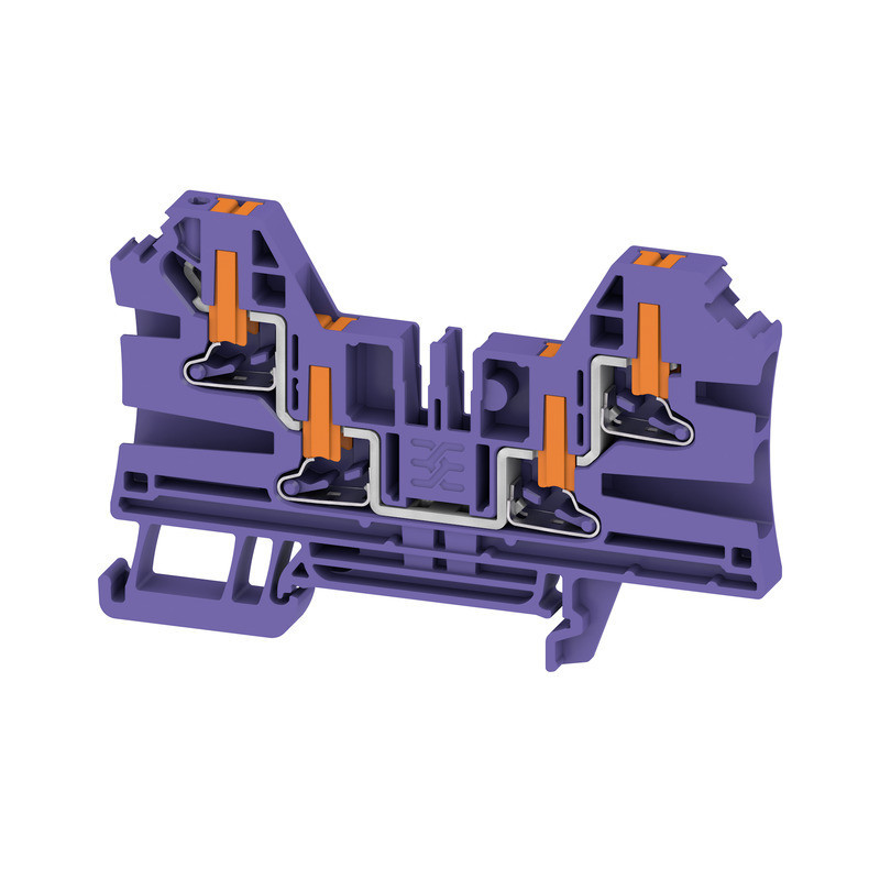 Weidmuller A-series Feed-Through terminal block, push in, violet, 4 MM², 32 A, 1000 V, num