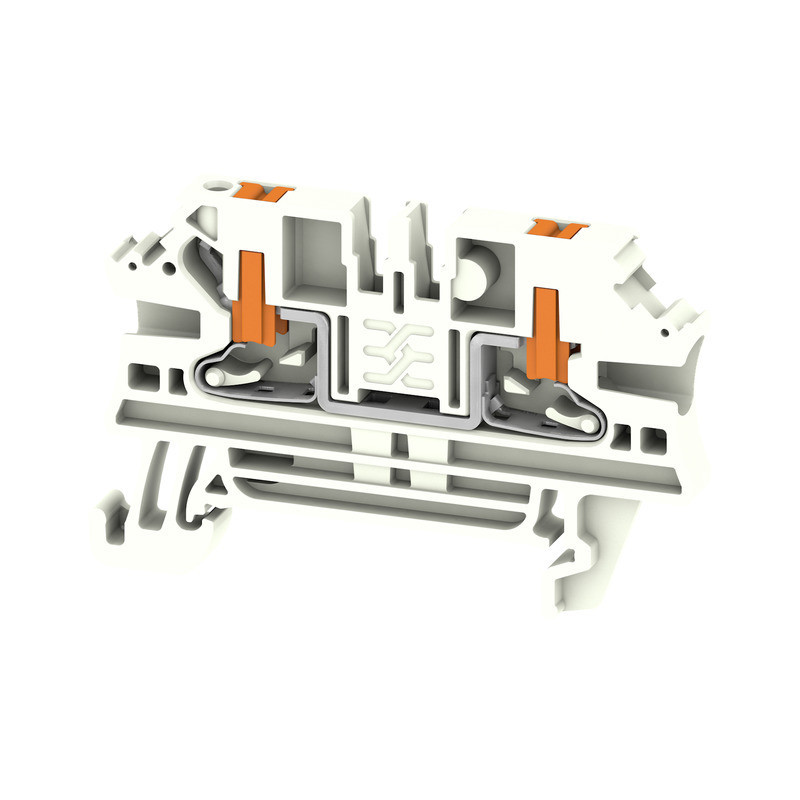 Weidmuller A-series Feed-Through terminal block, push in, white, 2.5 MM², 24 A, 800 V, num