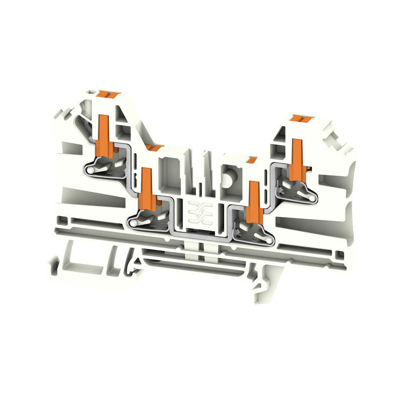 Weidmuller A-series Feed-Through terminal block, push in, white, 4 MM², 32 A, 1000 V, numb