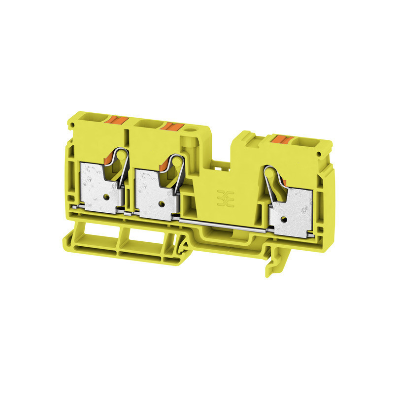 Weidmuller A-series Feed-Through terminal block, push in, yellow, 10 MM², 57 A, 1000 V, nu