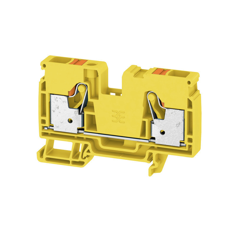 Weidmuller A-series Feed-Through terminal block, push in, yellow, 10 MM², 57 A, 1000 V, nu