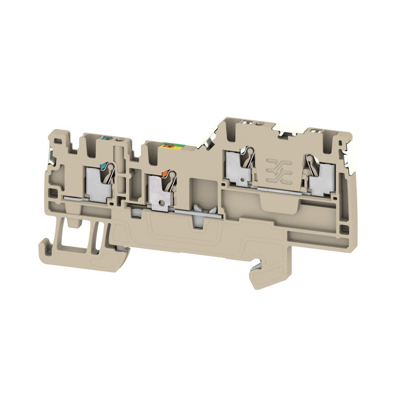 Weidmuller A-series Initiator/Actuator terminal, push in, dark beige, 1.5 MM², 13.5 A, 250