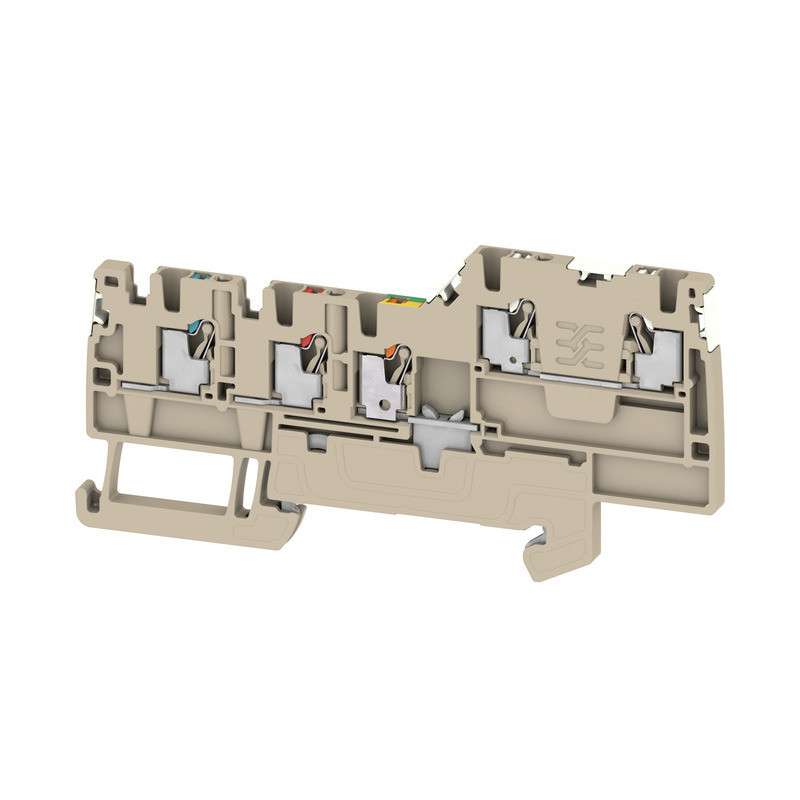 Weidmuller A-series Initiator/Actuator terminal, push in, dark beige, 1.5 MM², 13.5 A, 250
