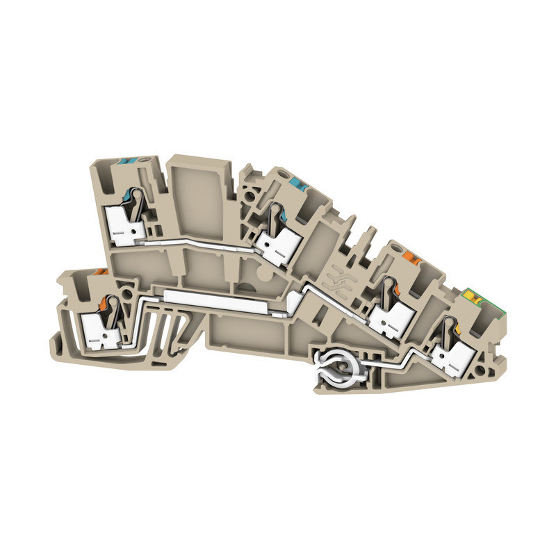 Weidmuller A-series Multi Level installation terminal block, push in, dark beige, 2.5 MM²,
