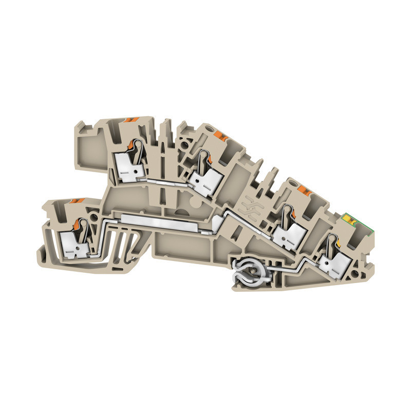 Weidmuller A-series Multi Level installation terminal block, push in, dark beige, 2.5 MM²,