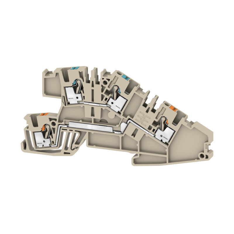 Weidmuller A-series Multi Level installation terminal block, push in, dark beige, 2.5 MM²,