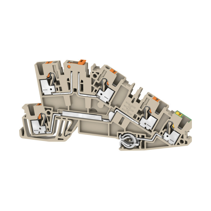 Weidmuller A-series Multi Level installation terminal block, push in, dark beige, 2.5 MM²,