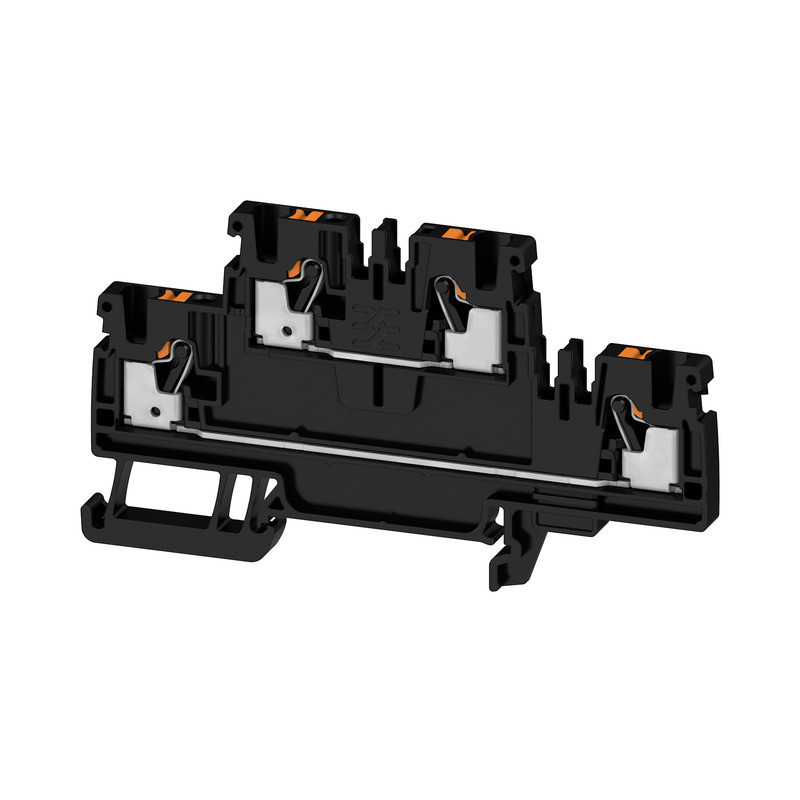 Weidmuller A-series Multi-Tier modular terminal, push in, black, 2.5 MM², 800 V, number of