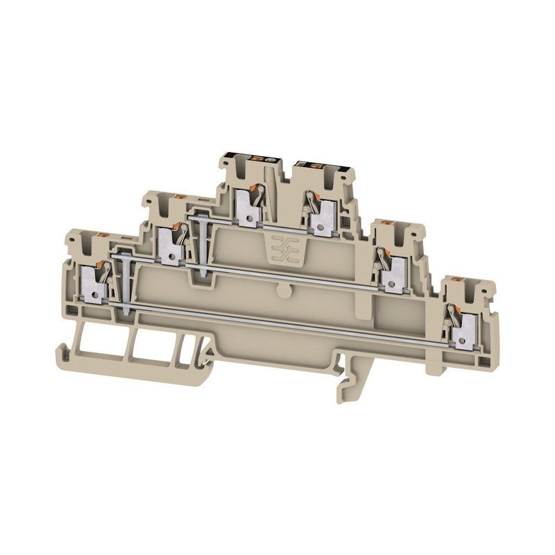 Weidmuller A-series Multi-Tier modular terminal, push in, dark beige, 1.5 MM², 500 V, numb