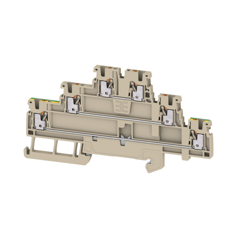 Weidmuller A-series Multi-Tier modular terminal, push in, dark beige, 1.5 MM², 500 V, numb