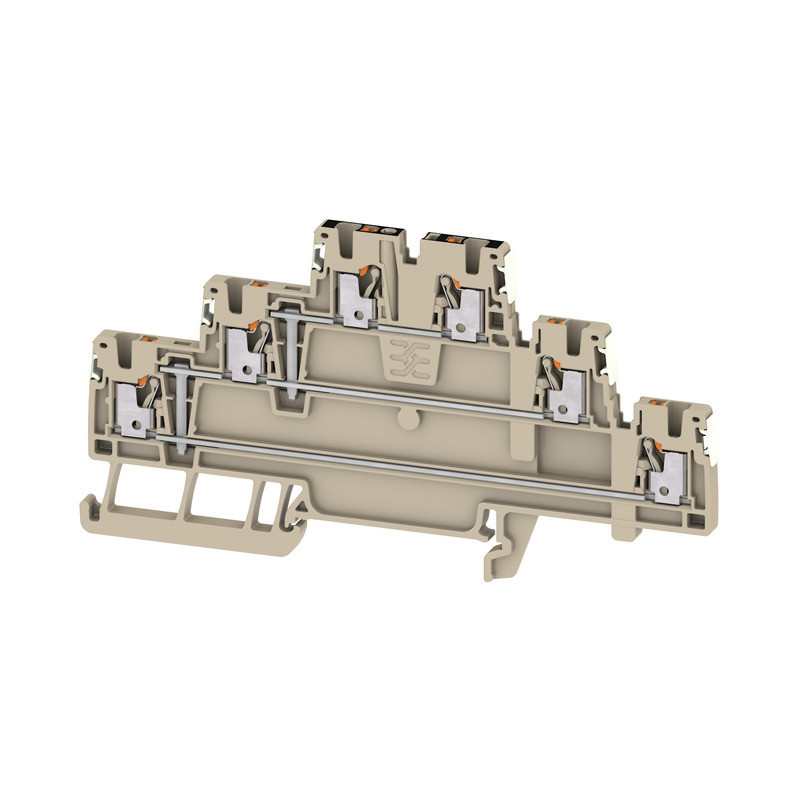 Weidmuller A-series Multi-Tier modular terminal, push in, dark beige, 1.5 MM², 500 V, numb