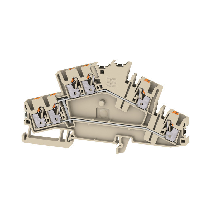 Weidmuller A-series Multi-Tier modular terminal, push in, dark beige, 2.5 MM², 800 V, numb